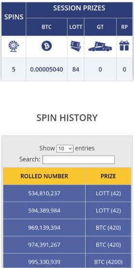 Free Bitcoin Create spin prizes