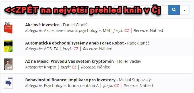 Zpět na největší porovnání knih o Tradingu, investování, Forex, Crypto, Akcie, Nemovitosti v češtině na internetu